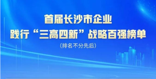 乐投网站智能上榜首届长沙市企业践行“三高四新”战略百强榜单
