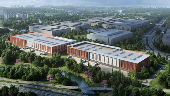 “乐投网站绿”牵手“华为中国红”！乐投网站智能高机设备集群助力华为团泊洼项目